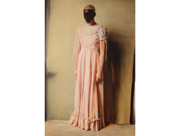 At the Dallas Museum of Art, the Borremans' survey provided a nice bookend to the Fair.  Shown: Michaël Borremans' "The Angel," 2013, courtesy Zeno X Gallery, Antwerp; © photo Dirk Pauwels