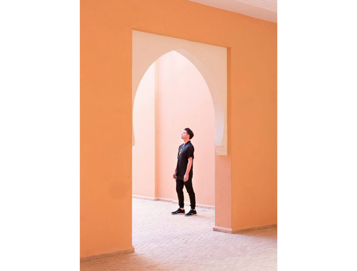 At the artisan atelier in Marrakech featuring the signature Marrakech color on the walls