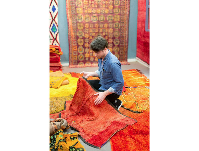 Matt Johns shopping for rugs in Marrakech