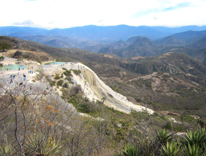 Hierve El Agua petrified waterfall 
