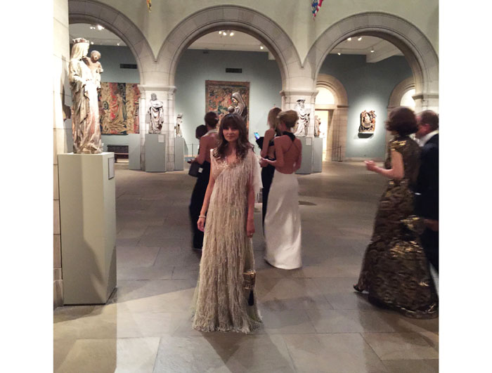 Leaving the dinner after an amazing evening