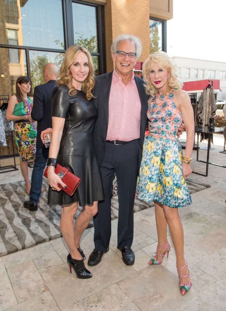 Sharin Norman, Mickey Rosmarin, Diane Lokey Farb at the Tootsies Patio Party with Tamara Mellon, 2015