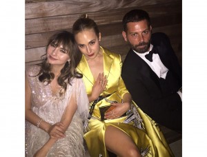 Nasiba Adilova with Elisabeth von Thurn und Taxis and designer Fausto Puglisi