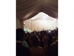 In line for the red carpet at The Metropolitan Museum of Art