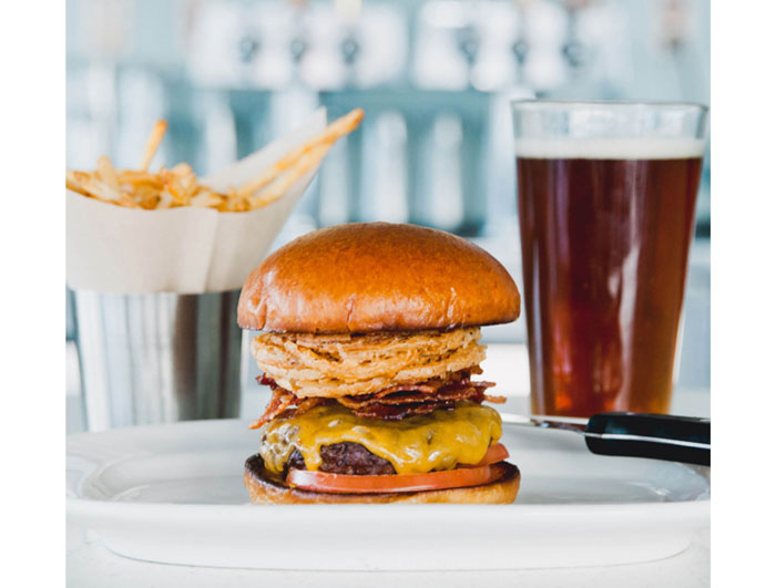 Custom-built burger at The Counter. 