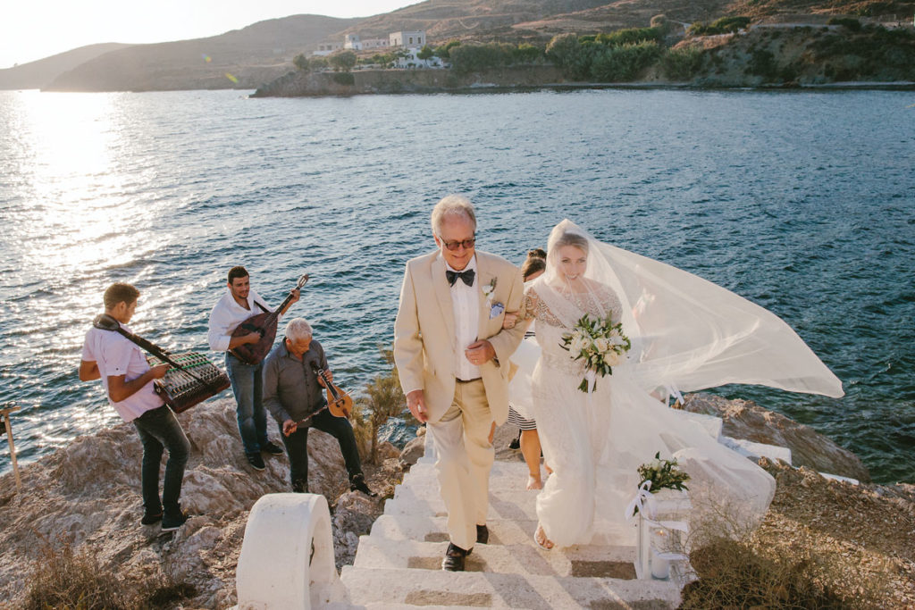 Clair Moore & Fred Gioia Destination Wedding: Church of Agios Isidoros in Leros