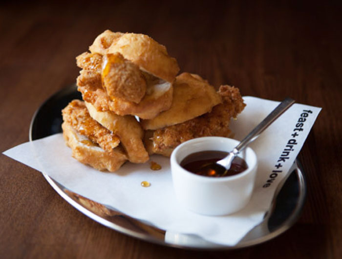 Beignets with honey at Urban Eats Bistro + Bar + Market. 
