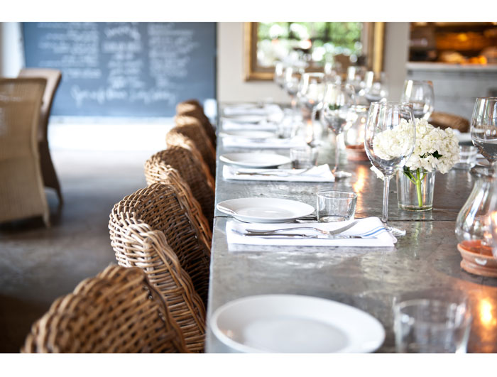 The "community table" at Tiny Boxwoods