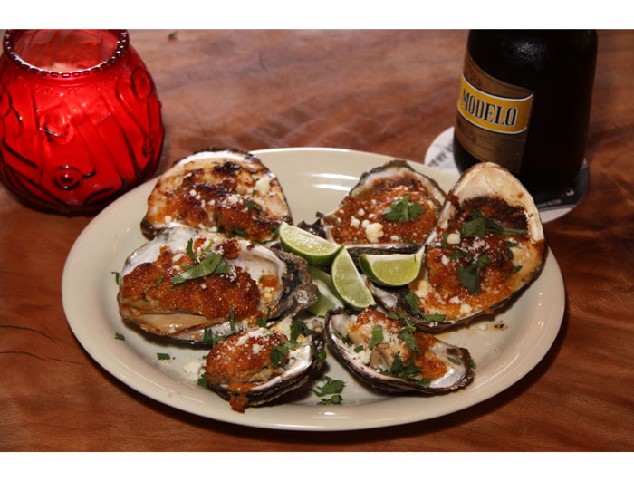 Chipotle and lime BBQ oysters 