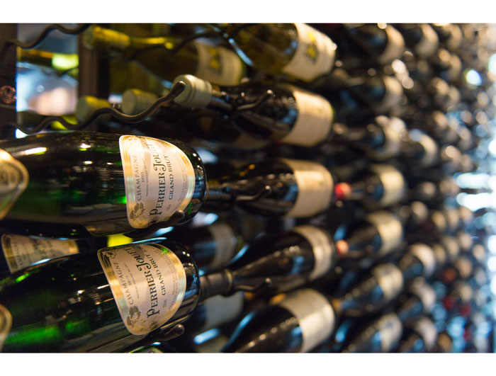 Wines greet diners at the B&B entrance. Photo courtesy Fulton Davenport. 