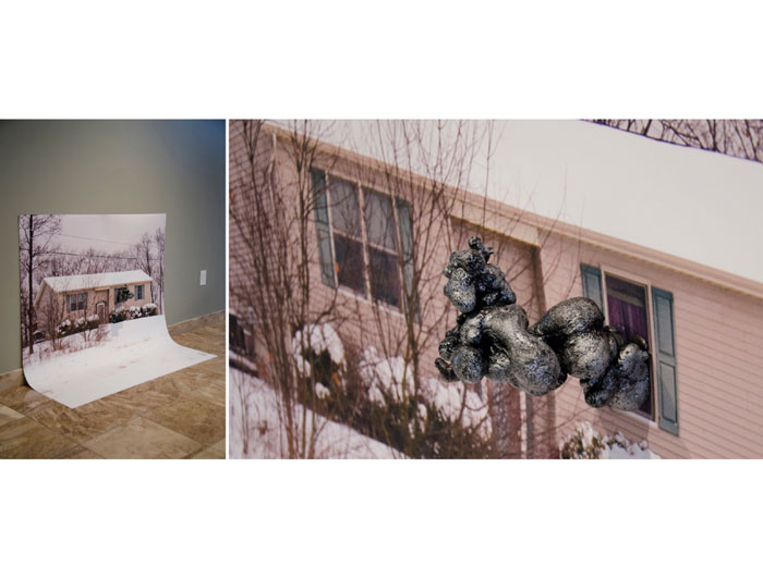 Ron Lambert's "Smoke Signal," 2014, signals a new direction in sculpture with its incorporation of photography. The nationally exhibited Pennsylvania-based artist mines the notion of environment to give us a psychological portrait of a place that posits the people who might live there. It personifies the nuanced vibration of "Everyday is Ordinary."