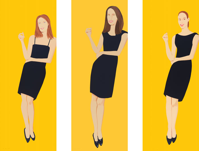 More of the Katz gals, left to right: "Sharon," "Christy" and "Ulla," 2015, are comprised of 23 to 37 color silkscreens each, crafted in Long Island City, NY, by Brand X Editions. 