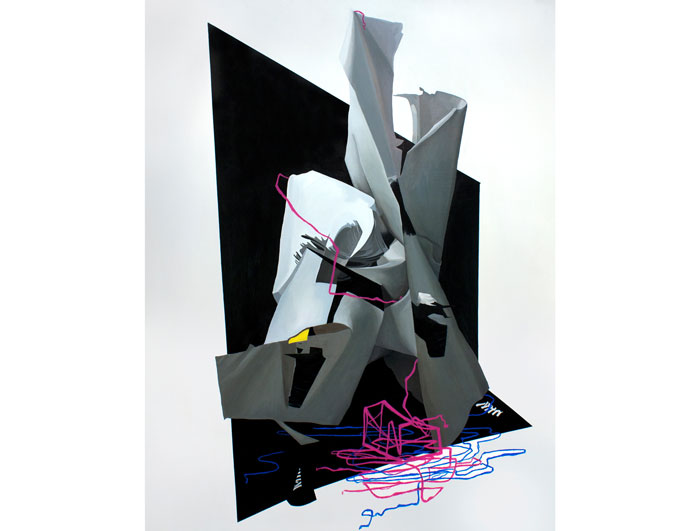 A fresh face in the Texas painting realm, University of North Texas MFA grad Shayne Murphy's "Surfacing," 2013, demonstrates a sure-footed new language of abstraction. (Murphy was a 2014 Lawndale Art Center studio program resident.) He's among the most promising Texas finds from "Everyday is Ordinary."