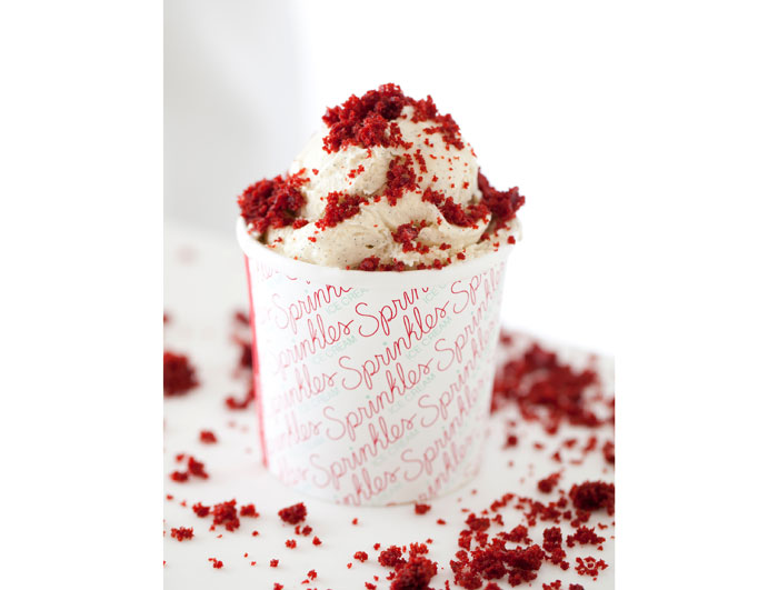 Sprinkles' red velvet ice cream sundae 