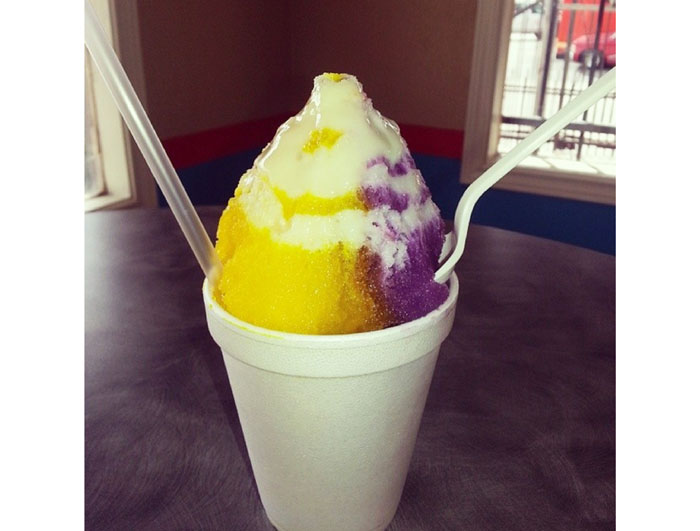 Mardi Gras Snow Ball at MAM's House of Ice. Photo courtesy MAM's Instagram.