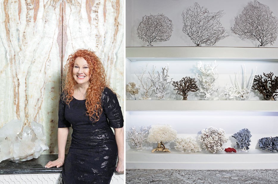 Left: Empress Gilbert; right: Gilbert's new coral collection