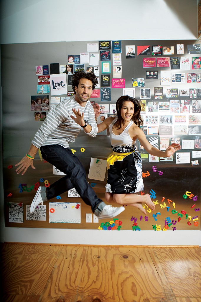 Wooch Graff and Jill Smith. Jill’s dress from Atrium. Wooch’s shirt and trousers from The Classroom.