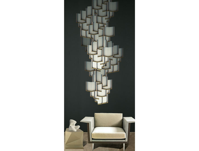Meystyle Lattice LED wallpaper, Nordic Waterfall.
