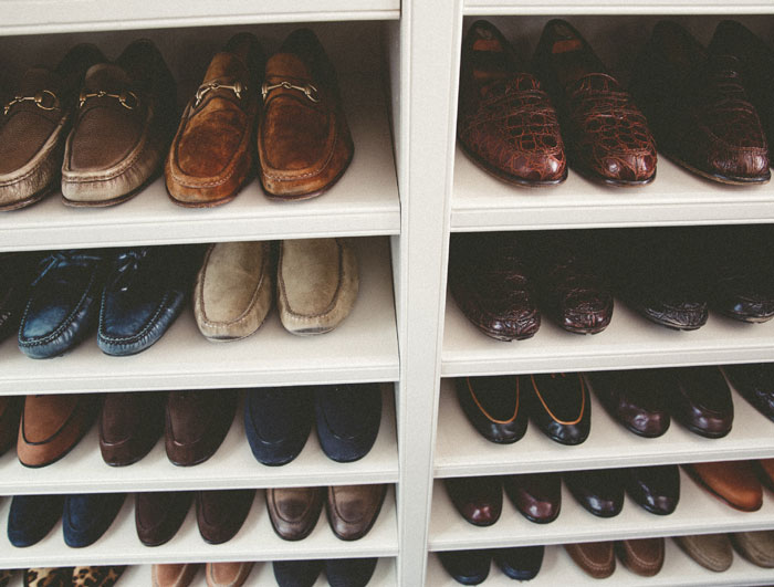 A portion of J. Randall Powers' infamous shoe collection