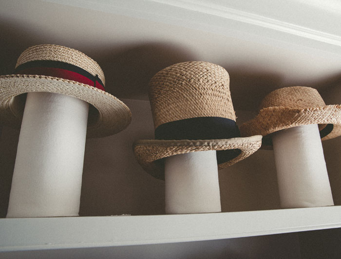 A selection of Powers' hats