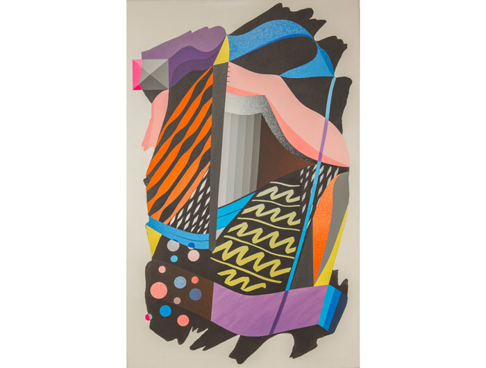 Dual's definitely the aerosol master! Above, the Houston artist's "Into the Void," 2015, which shows a seamless sense of color and line.