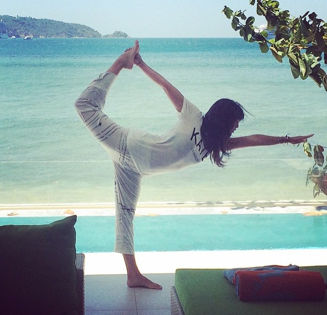 Bow pose on the shore of Phuket.