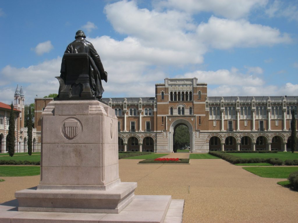 Rice University's Lovett Hall where administrators offices will be reconfigured to accommodate social distancing. 