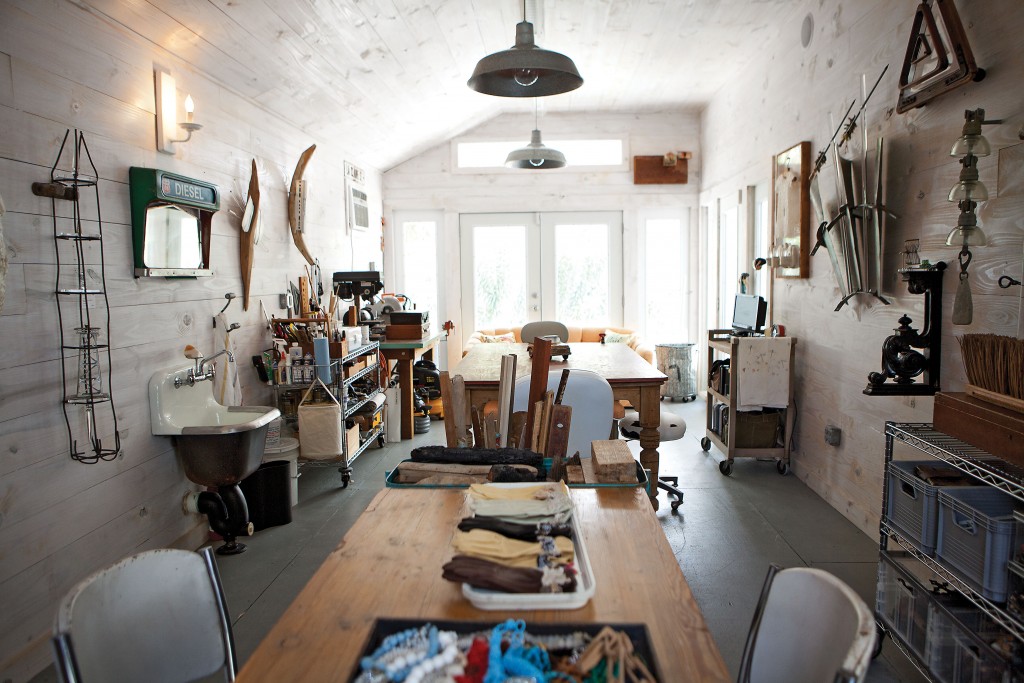 An expanse of studio. What more could an artist ask for? Cusack had her first party here
in May 2012, to celebrate its completion.