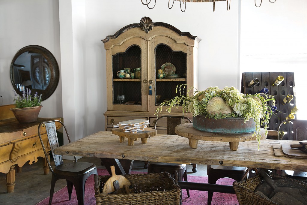 Centuries and continents mingle at Georgia Brown Home. 