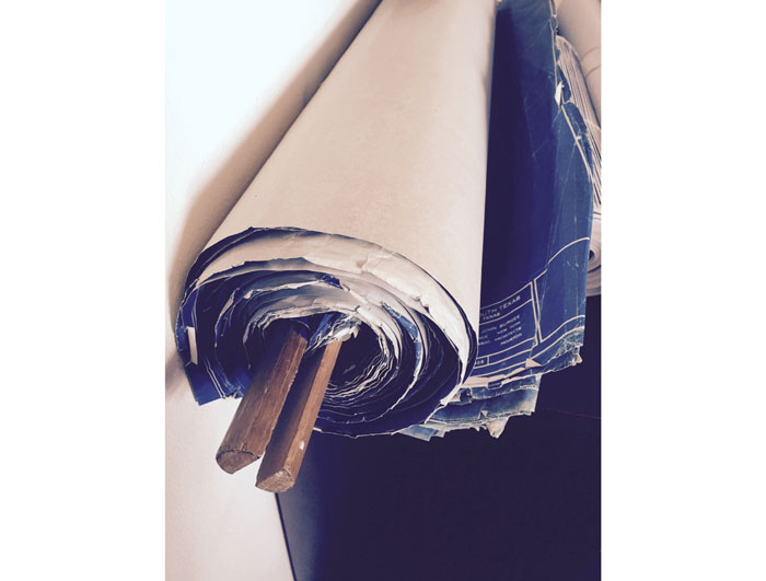 The blueprints of the building, signed by Philip Johnson and John Burgee, are housed at the museum.