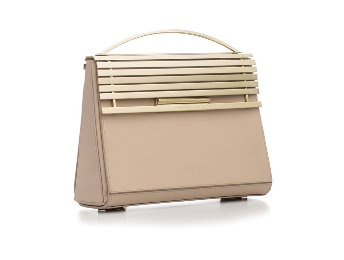 Eddie Borgo Colt satchel in blush with blonde hardware