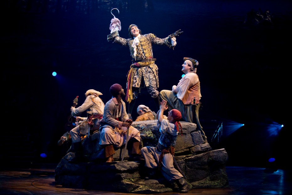 Captain Hook and his pirate band in "Peter Pan" at Threesixty Theatre. Photo by Jeremy Daniel.