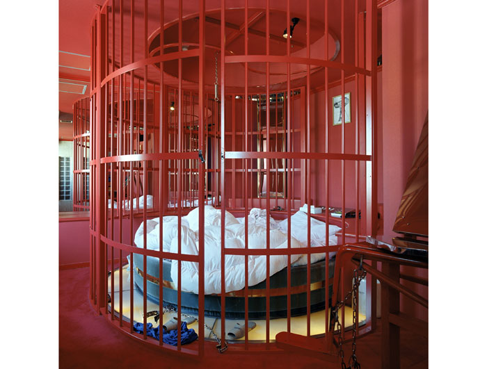 Misty Keasler's "Round Caged Bed, Hotel Pamplona, Osaka," 2005
