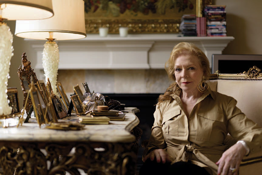 Pam Parker at her bedroom desk.