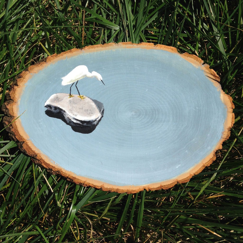 Keith Roberts (@kbob82), a talent from Santa Rosa, created this mini sculpture from a slab of wood. The rings from the tree create a ripple-like effect suggesting a pool of water, a perfect marriage between nature and art.