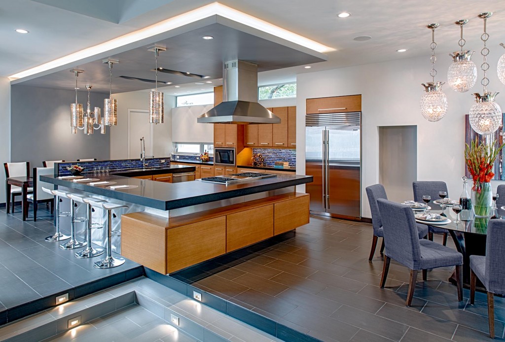 Merge Architects worked with an open-plan diagram to allow rooms to naturally flow into one another. 