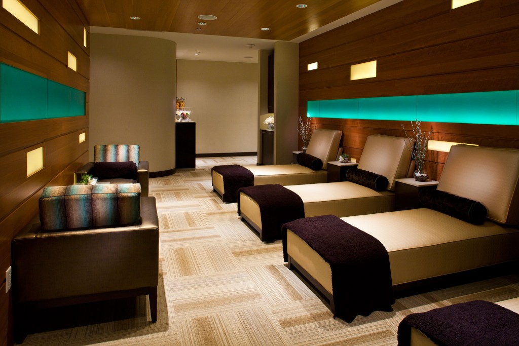 The spa offers a respite from the busy casino and also caters to bridal parties.