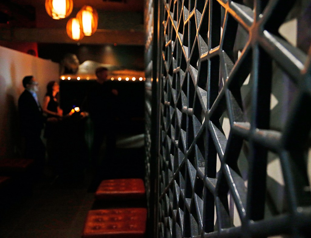 Upon arrival, guests are greeted by this detailed entry. 