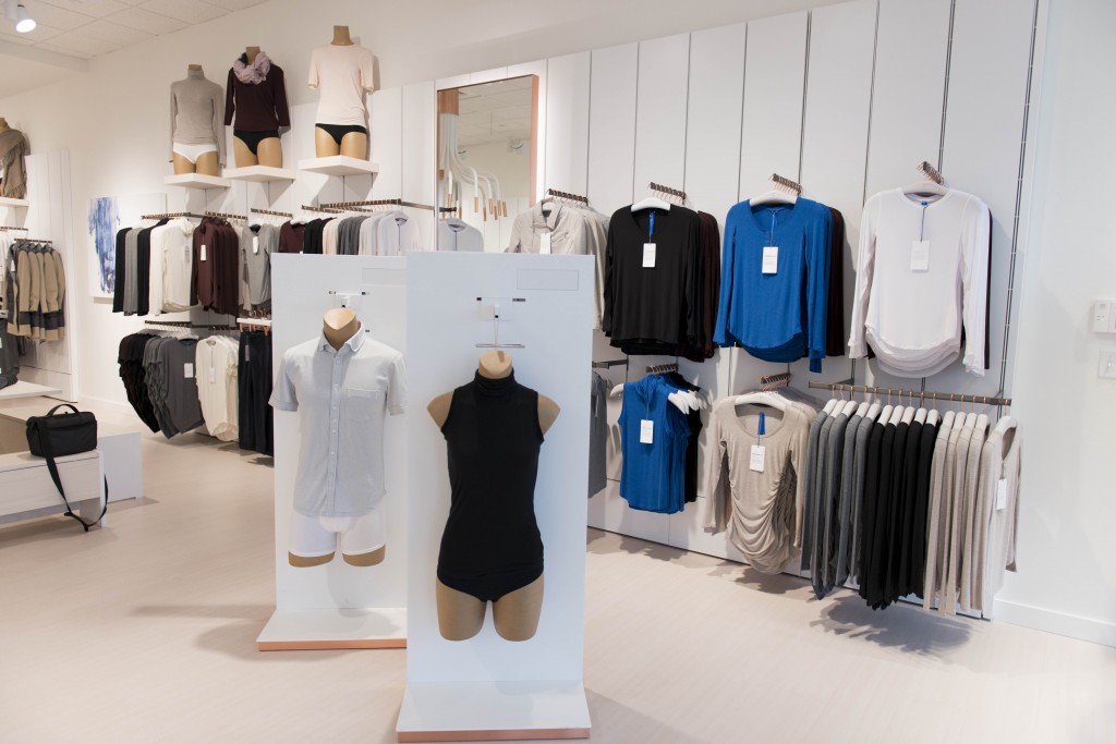 Kit and Ace women's merchandise. 