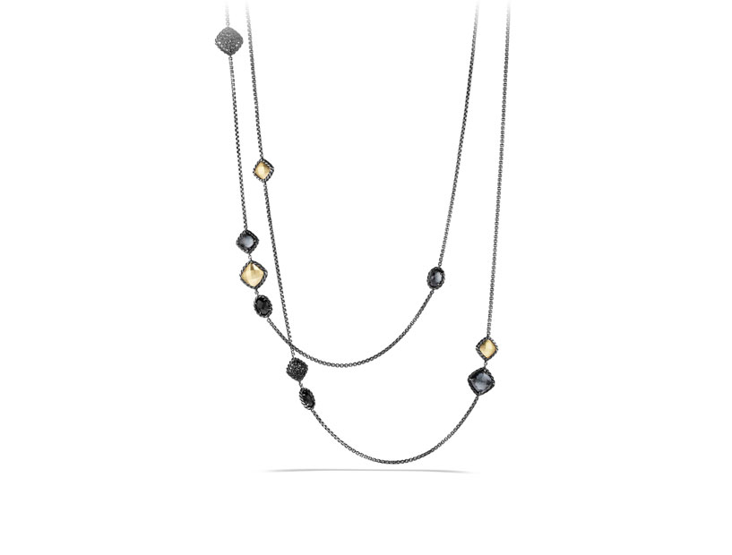 David Yurman's Chatelaine necklace with diamonds and 18K gold