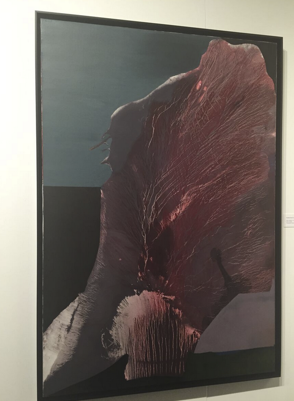 A mysterious Dorothy Hood canvas holds court in the Art Museum of South Texas pavilion, gearing up for the museum's epic traveling Hood retrospective set for September 2016. 