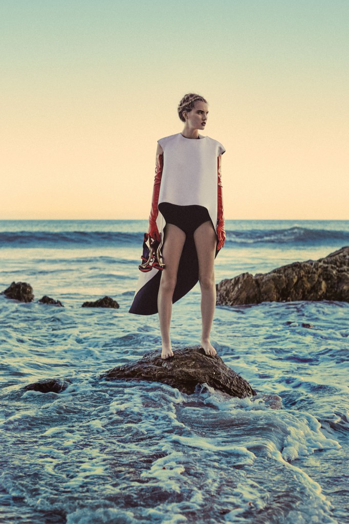 Milly peau de soie cascade shell $950, at Neiman Marcus, Saks Fifth Avenue, Tootsies. Giuseppe Zanotti suede sandal with gold embellishment $1,735, at the Giuseppe Zanotti boutique (opening October at River Oaks District), Neiman Marcus, Saks Fifth Avenue, Tootsies.