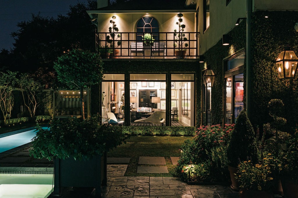 The rear gardens and pool.