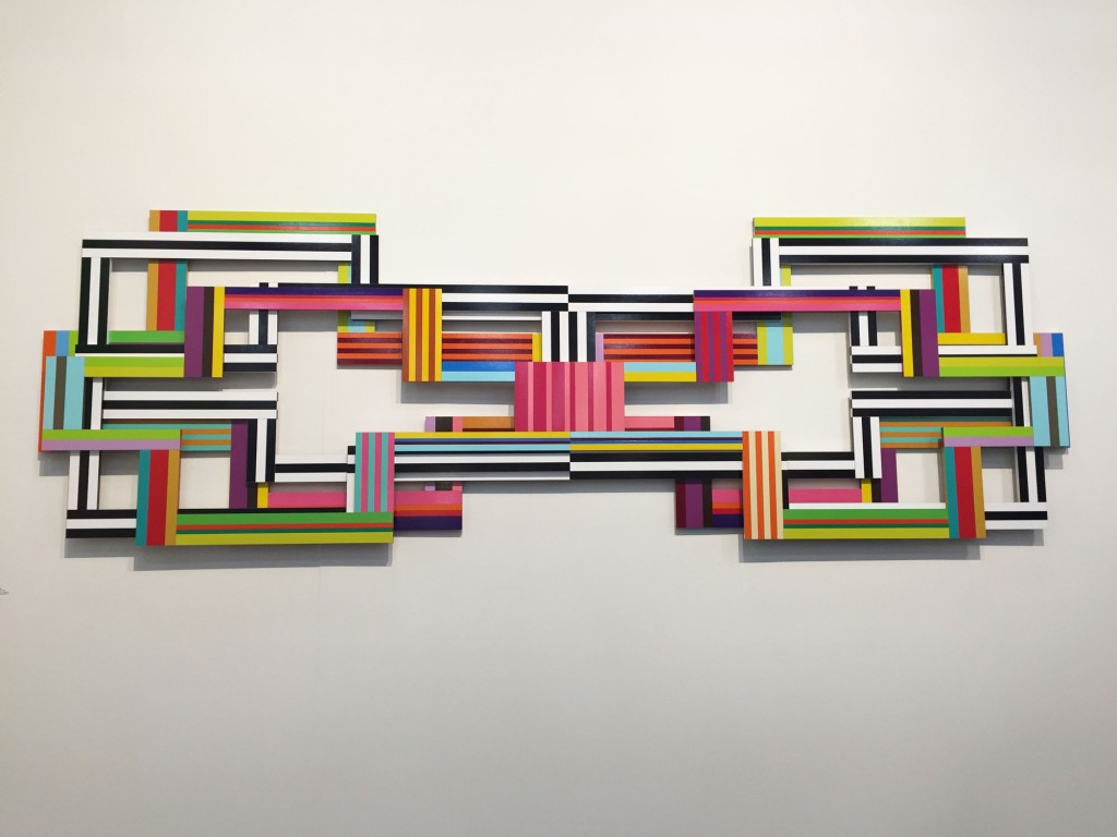 A geometric wall piece, Dieter Balzer's ‘Papilio,' 2011, at Gallery Sonja Roesch. 