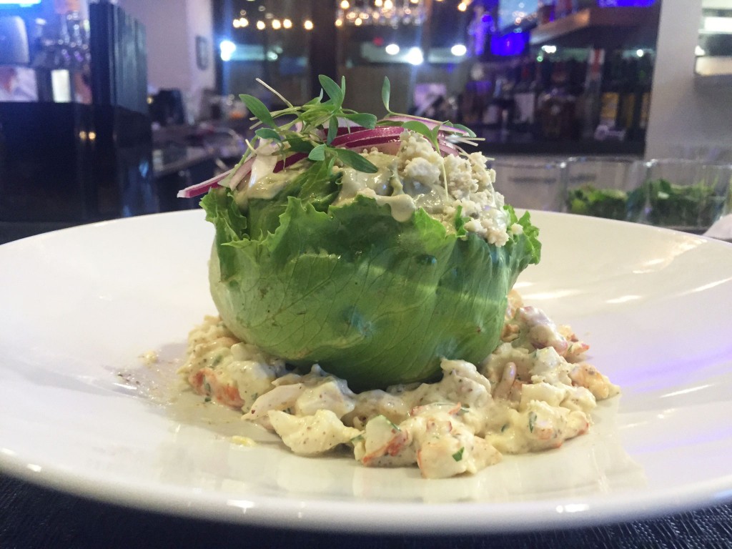 The lobster wedge combines lobster salad with an iceberg wedge. It's then topped with gorgonzola cheese and avocado dressing. 