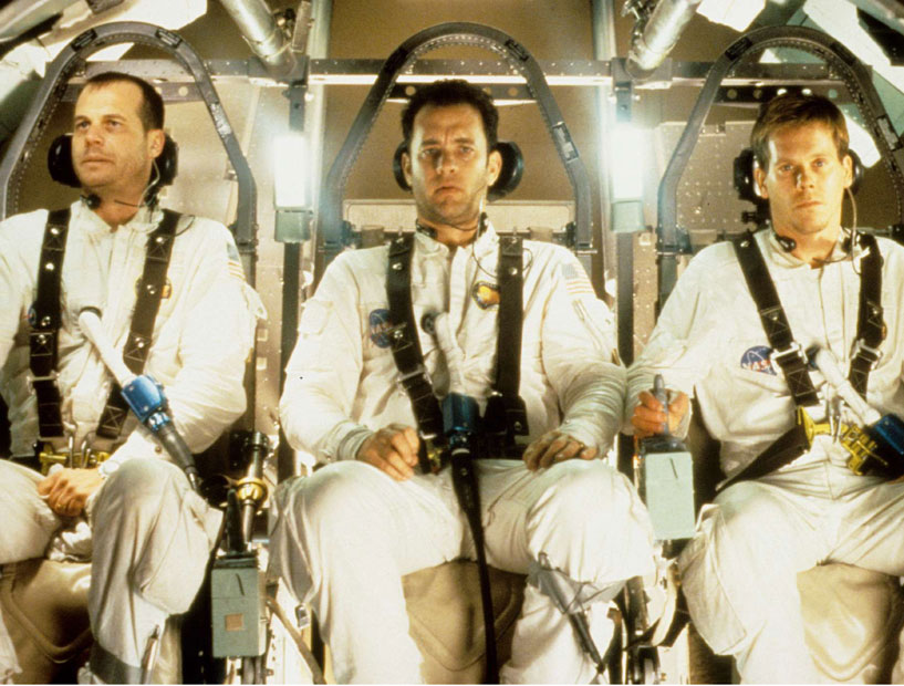 Bill Paxton, Tom Hanks and Kevin Bacon in Apollo 13. 