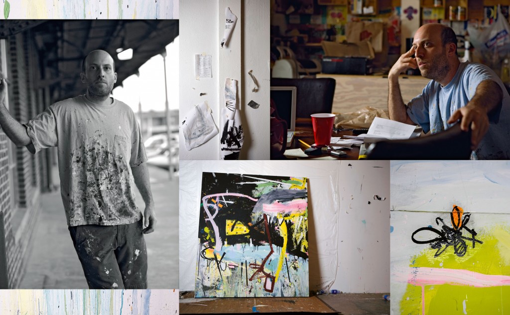 Howard Sherman and some of his works. (Photo by Jenny Antill Clifton)