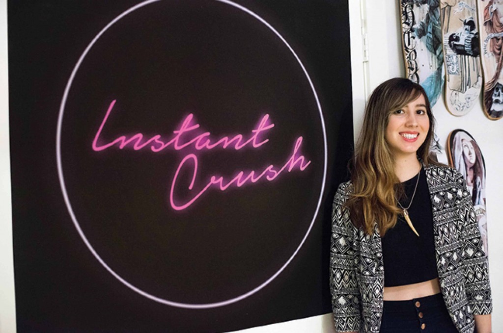 Julie Leveque at her retail spot