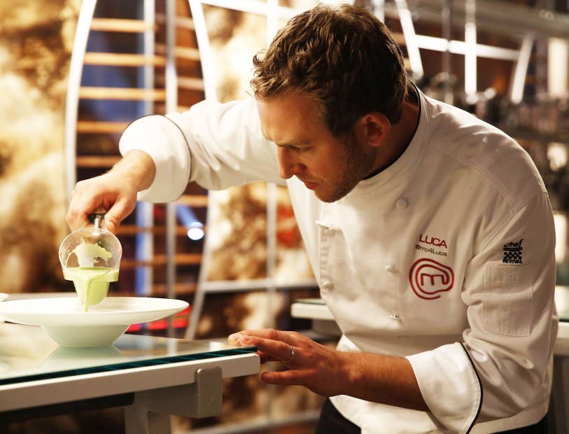 Chef Luca Manfé works during the season finale of 'Masterchef' season 4.