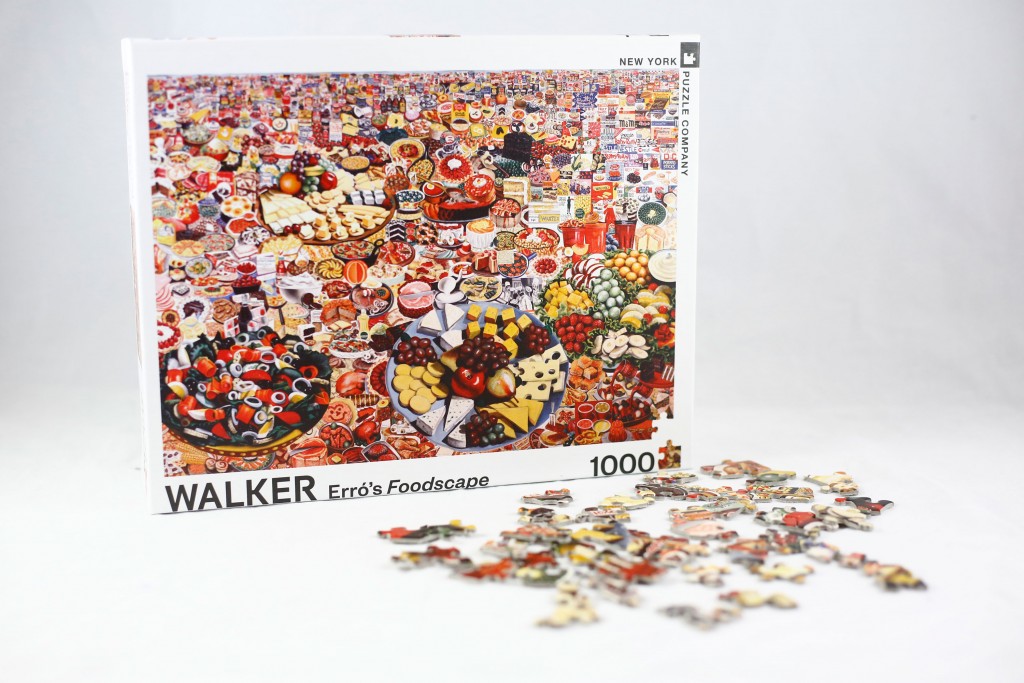 Erró’s Foodscape painting as a puzzle